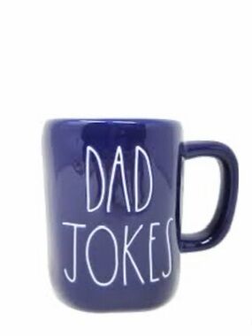 NEW Rae Dunn Blue Dad Jokes Coffee Tea Mug